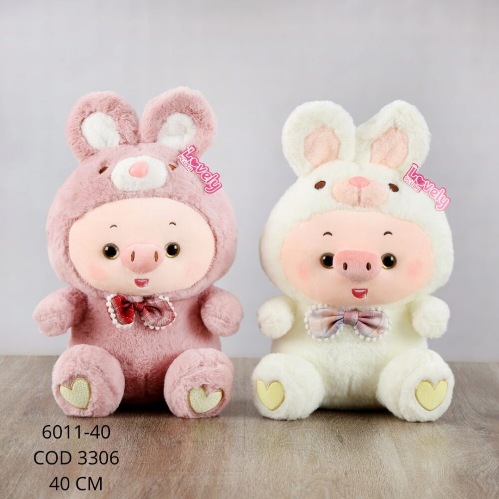Cerdo disfraz conejo 40cm - 6011-40
