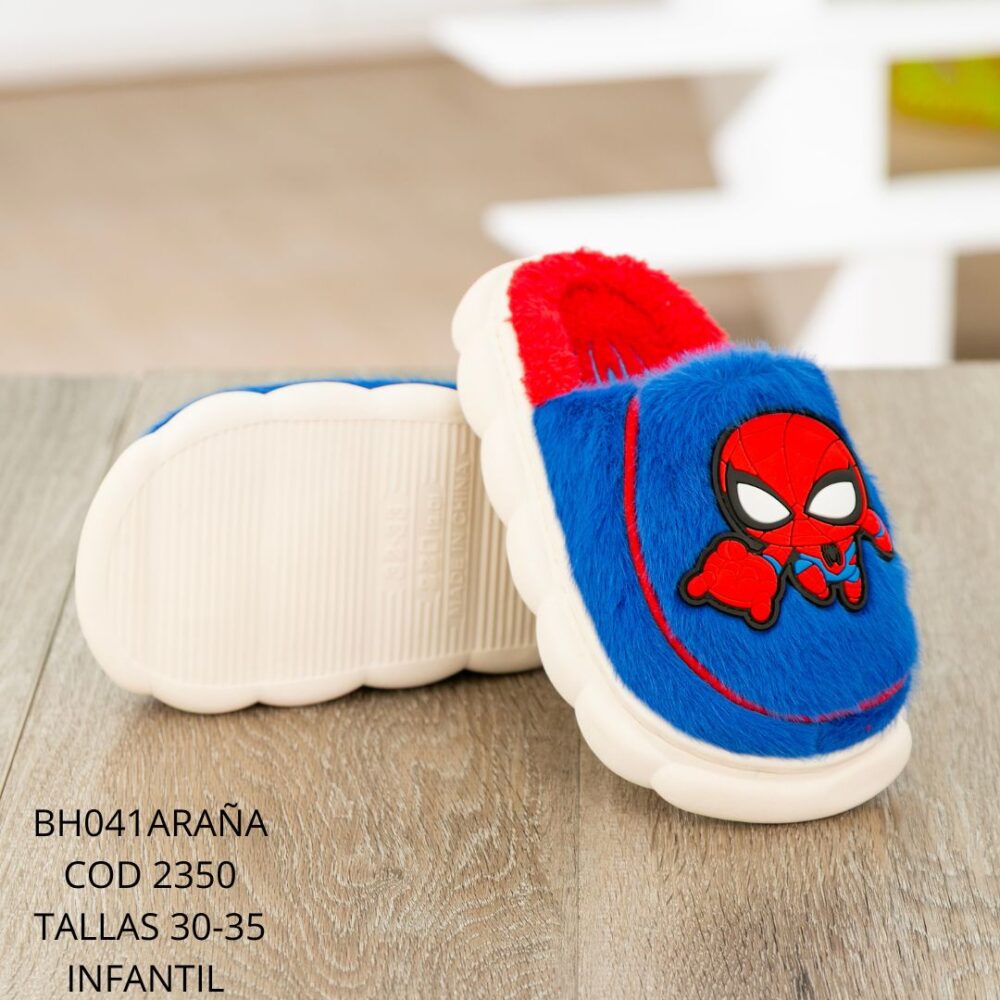 Pantufla Spider-Man T/-30-35 - BH041ARAÑA   *INFANTIL*