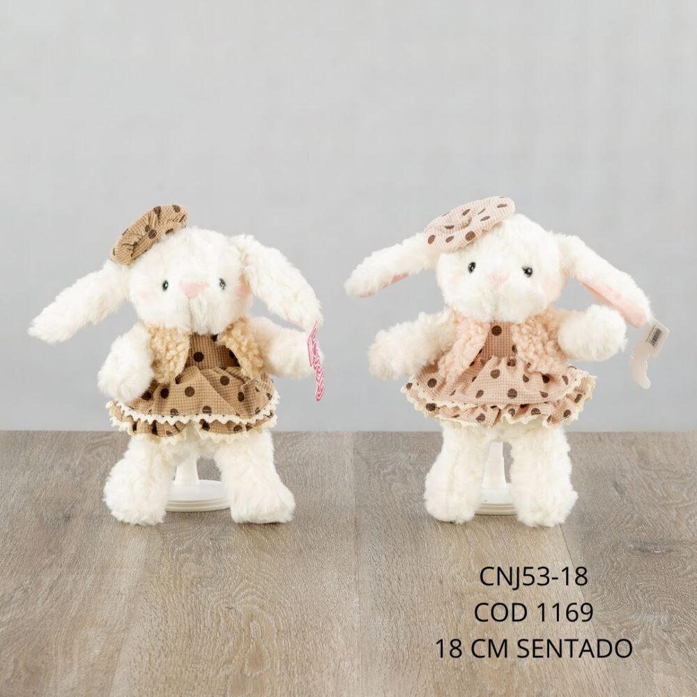 Conejo vestido 18cm - CNJ53-18