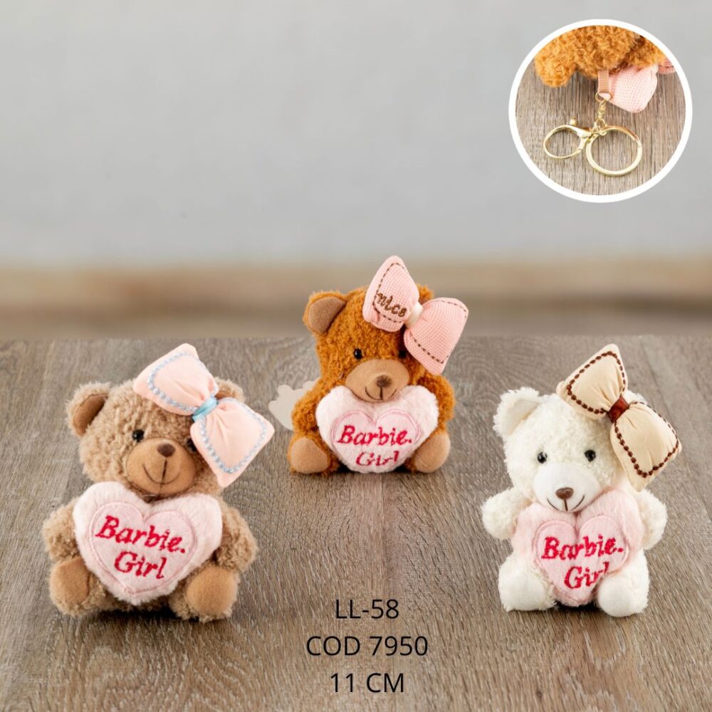 Oso moño llavero 11cm - LL58