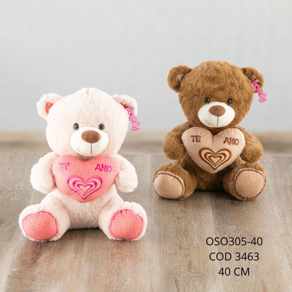 Oso coreazón 40cm - OSO305-40
