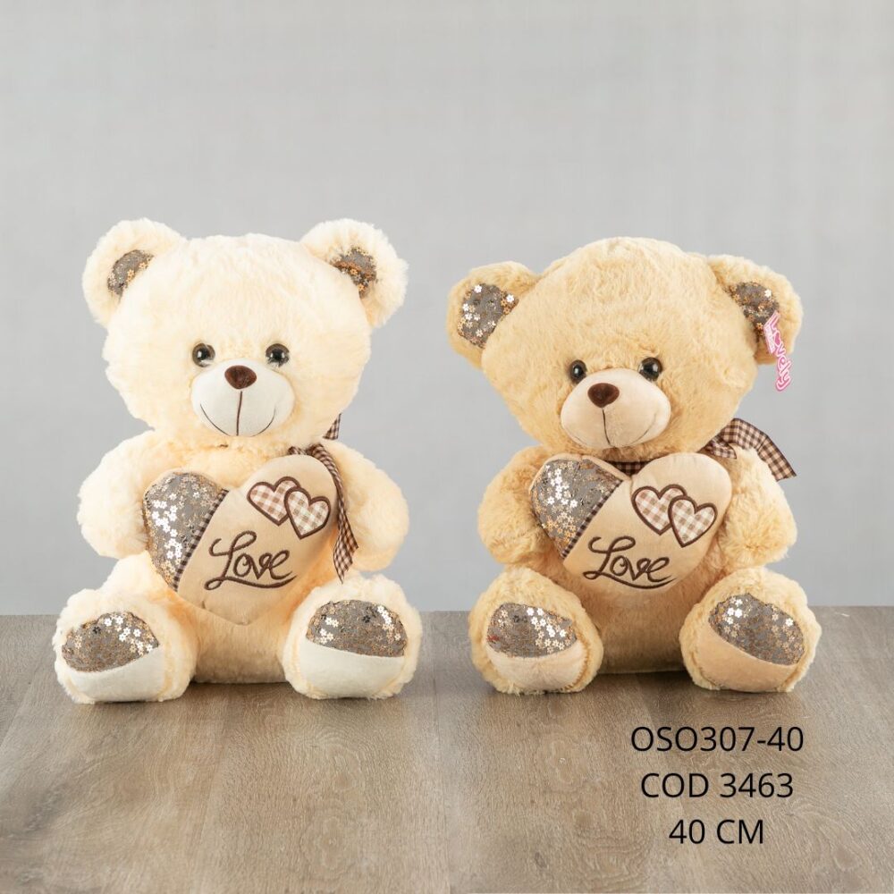 Oso corazon 40cm - OSO307-40