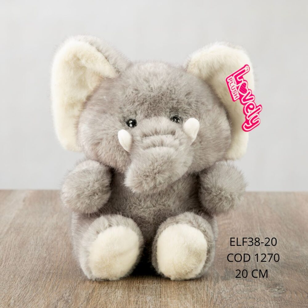 Elefante peludo 20cm - ELF38-20