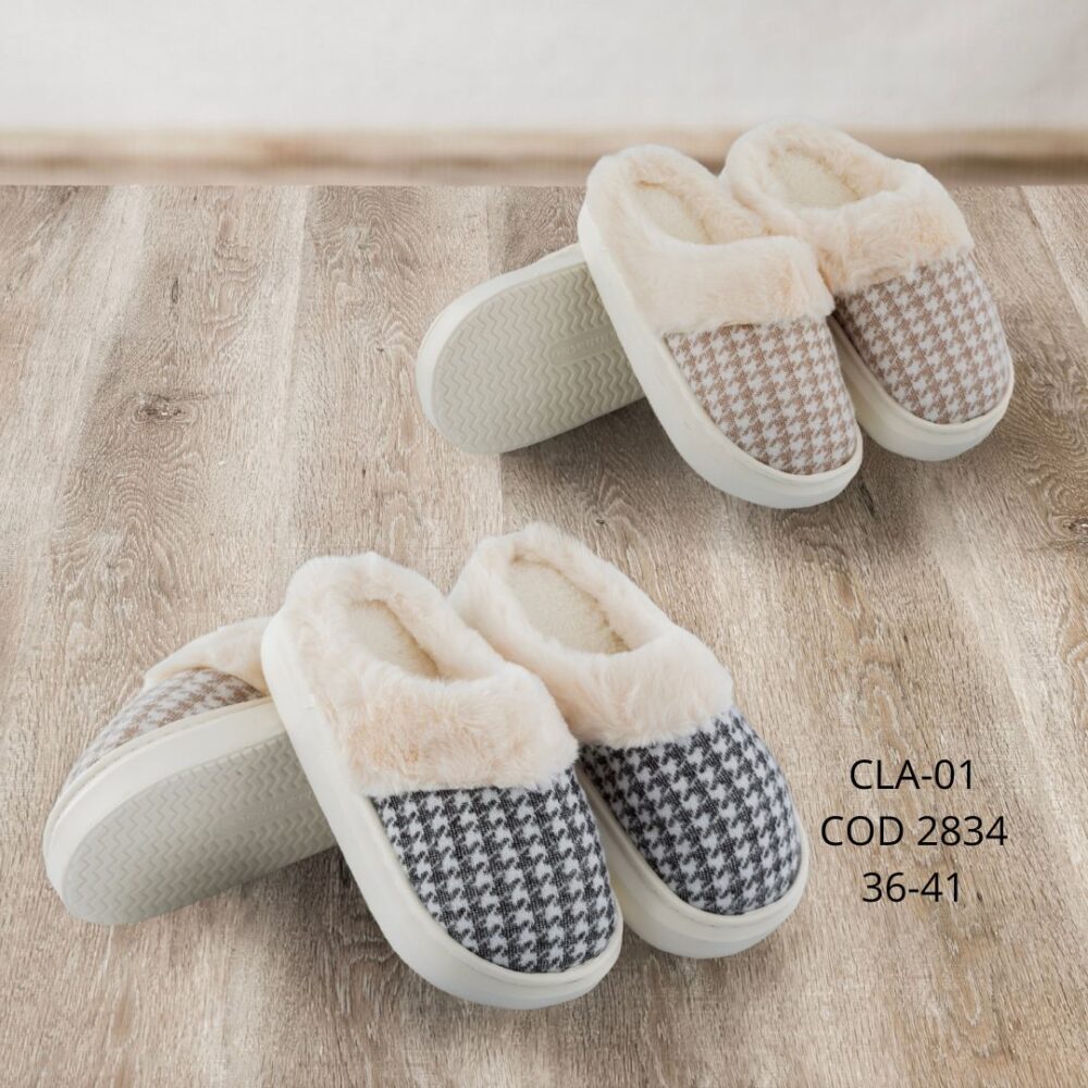 Pantufla cuadros - T/36-41 - CLA-01