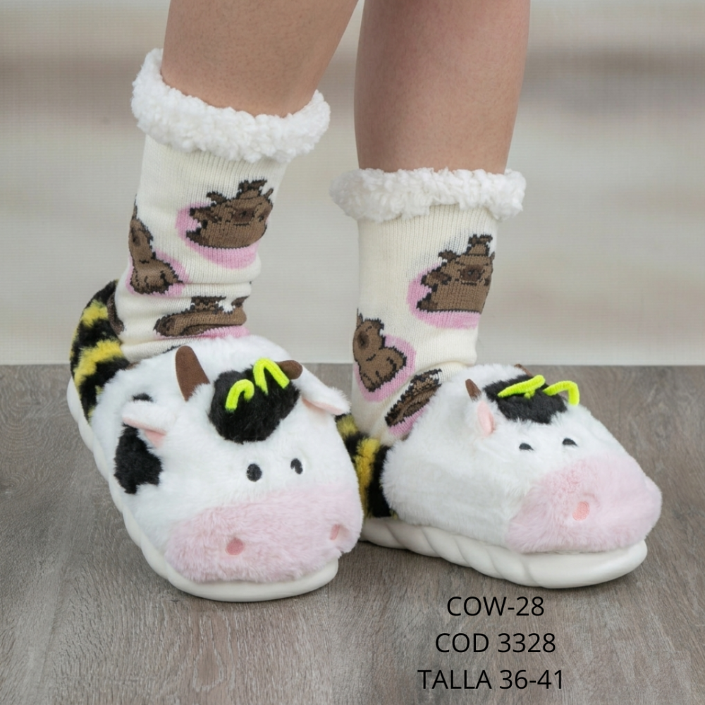 Pantufla Vaca Abejita - COW-28
