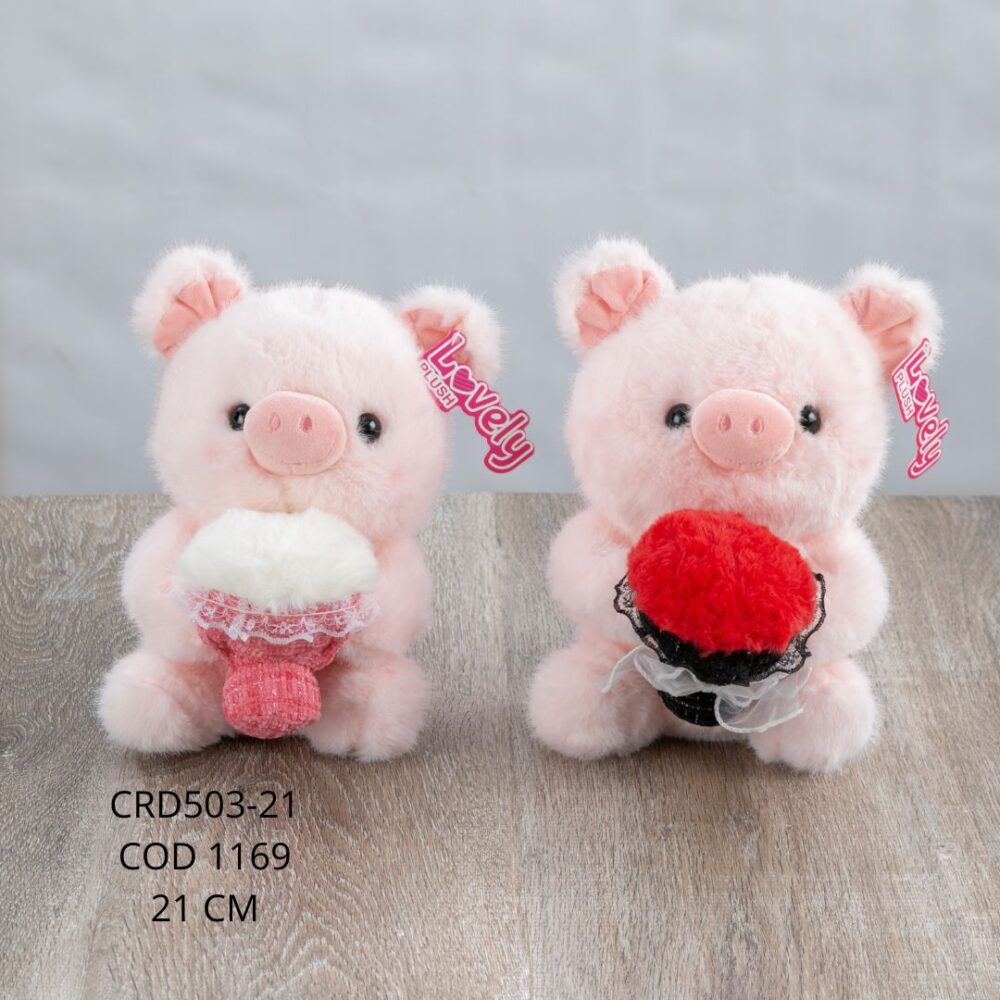 Cerdo Rosas 21cm - CRD503-21