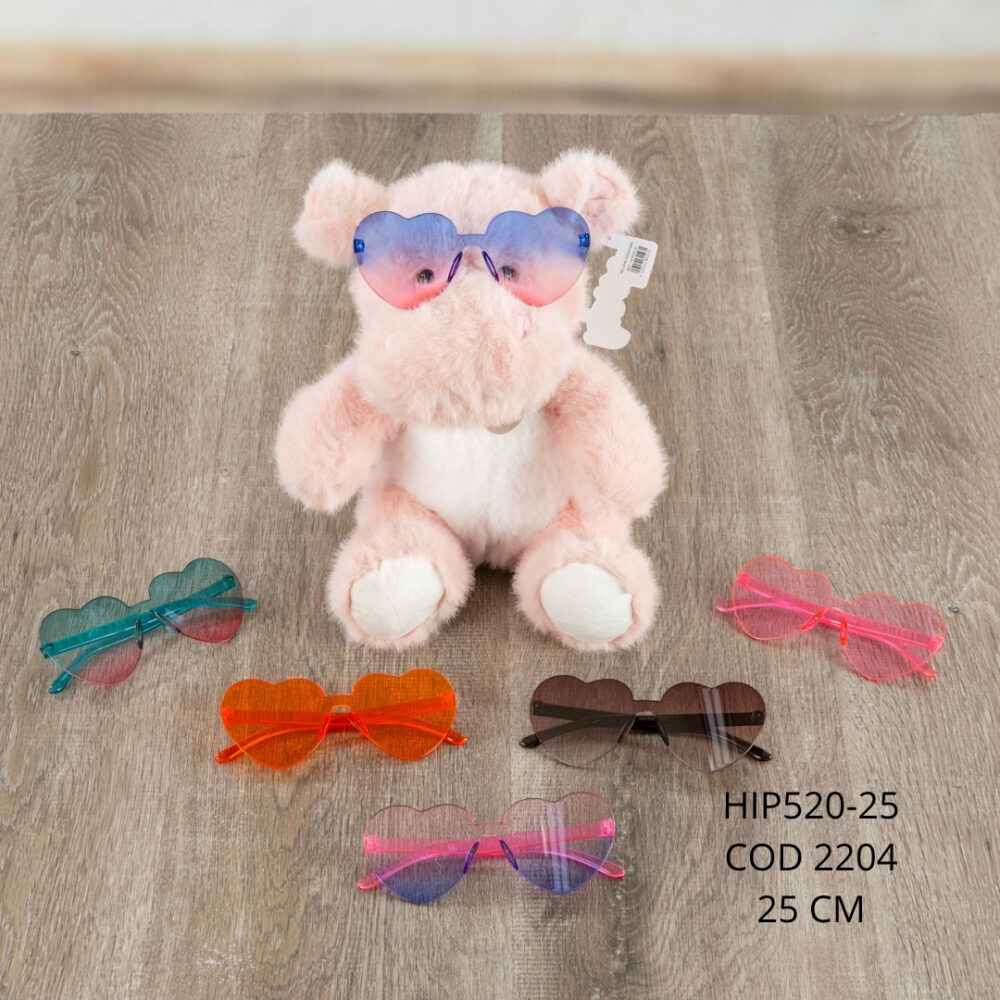 Hipopotamo Gafas 25cm - HIP520-25