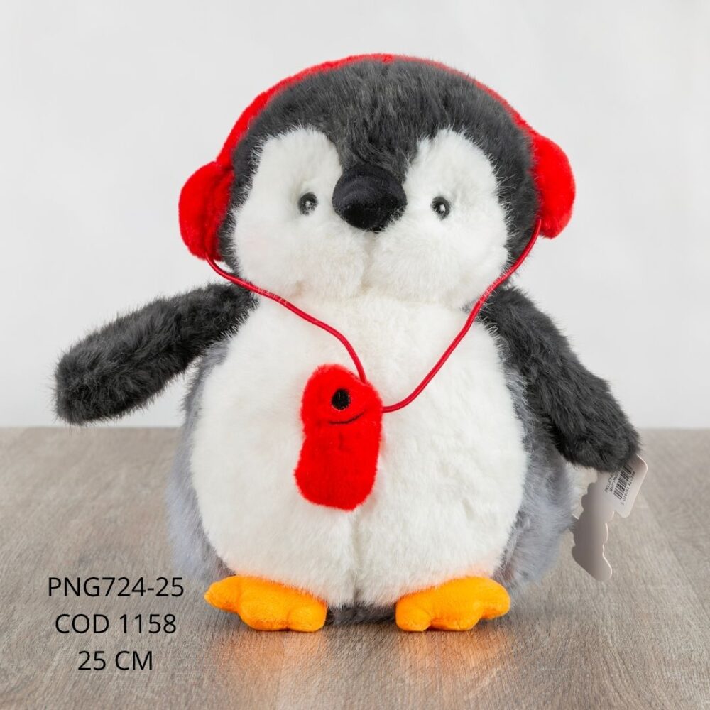 Pinguino Audifonos 25cm - PNG24-25