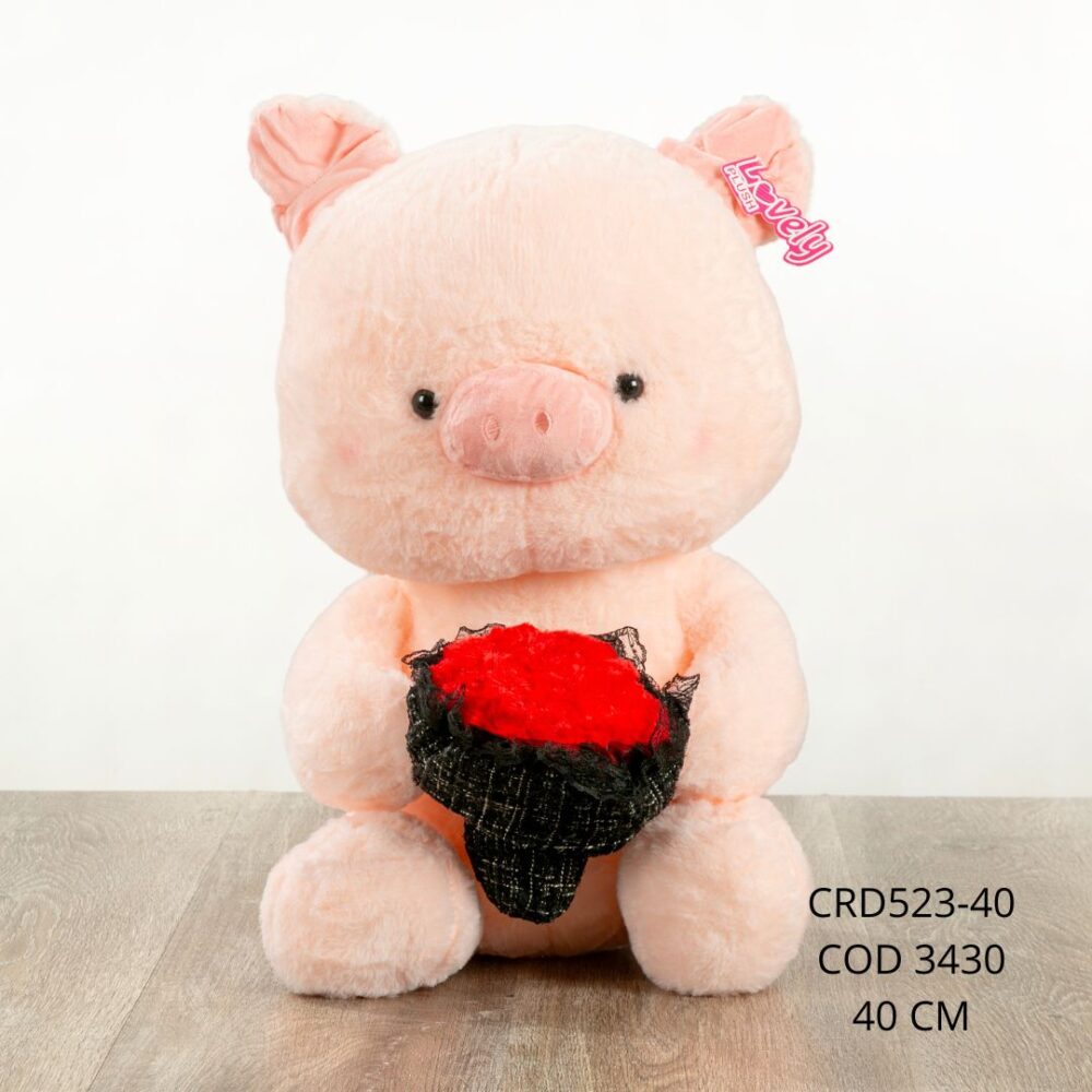 Cerdo Rosas 40cm - CRD523-40